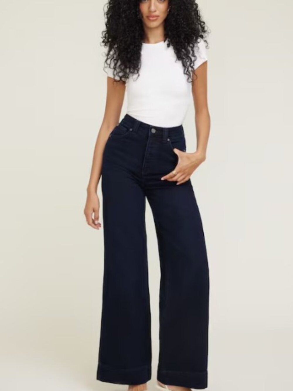Dynamite Lennon Ultra High Rise Wide Leg Column Jeans Size 28